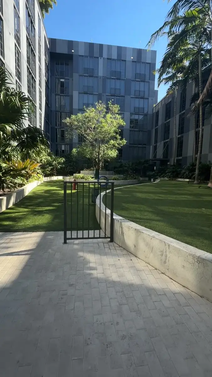 Garden courtyard and dog park