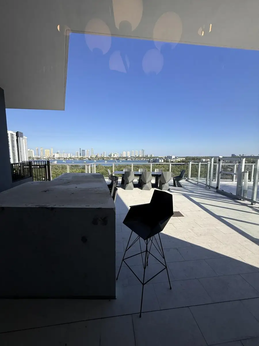 Rooftop terrace with bay views